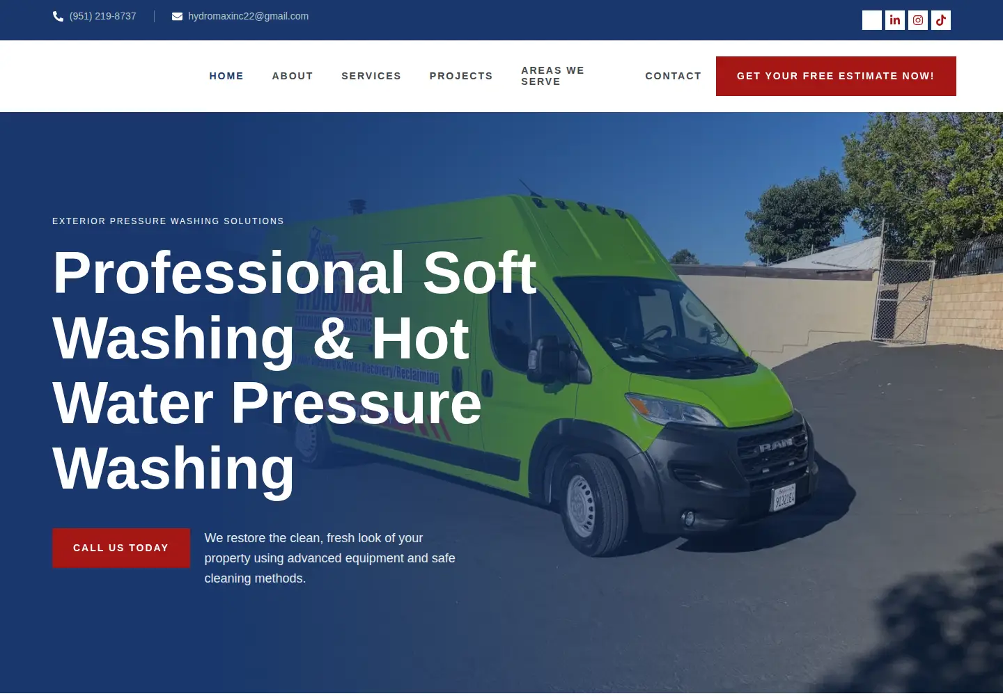 Screenshot of hydroexteriors.com