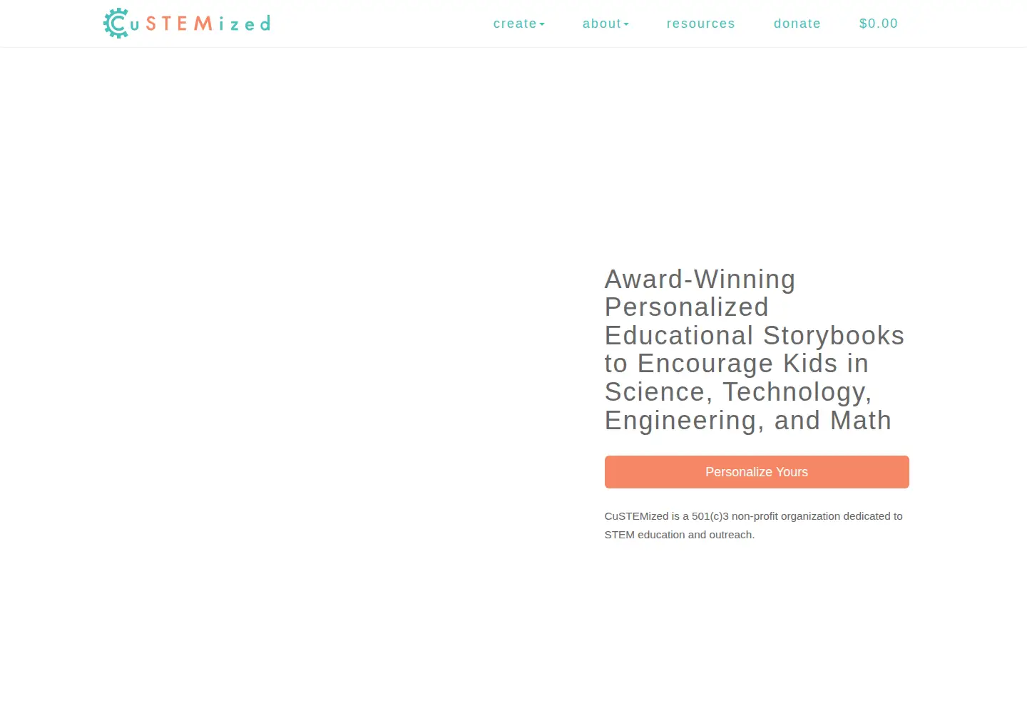 Captured homepage of custemized.org in the current scan