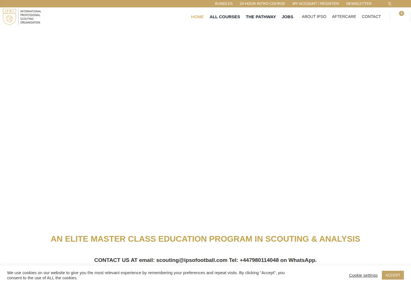 Captured homepage of ipsofootball.com in the current scan
