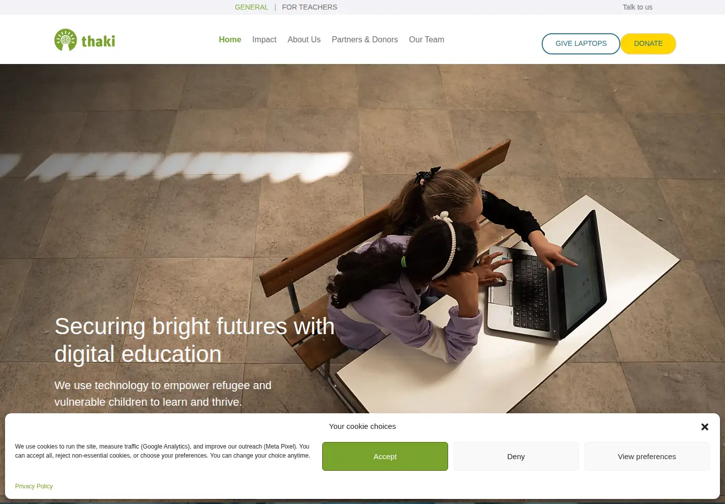Screenshot of thaki.org