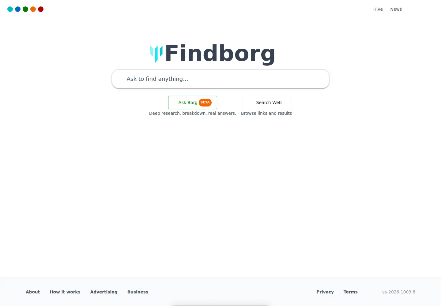 Screenshot of findborg.com