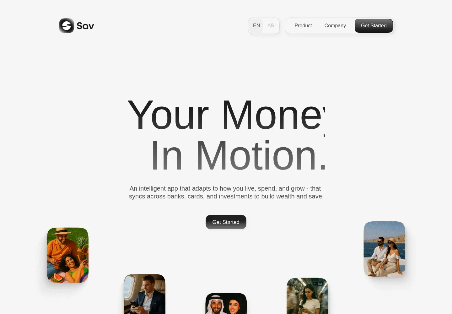 Captured homepage of sav.money in the current scan