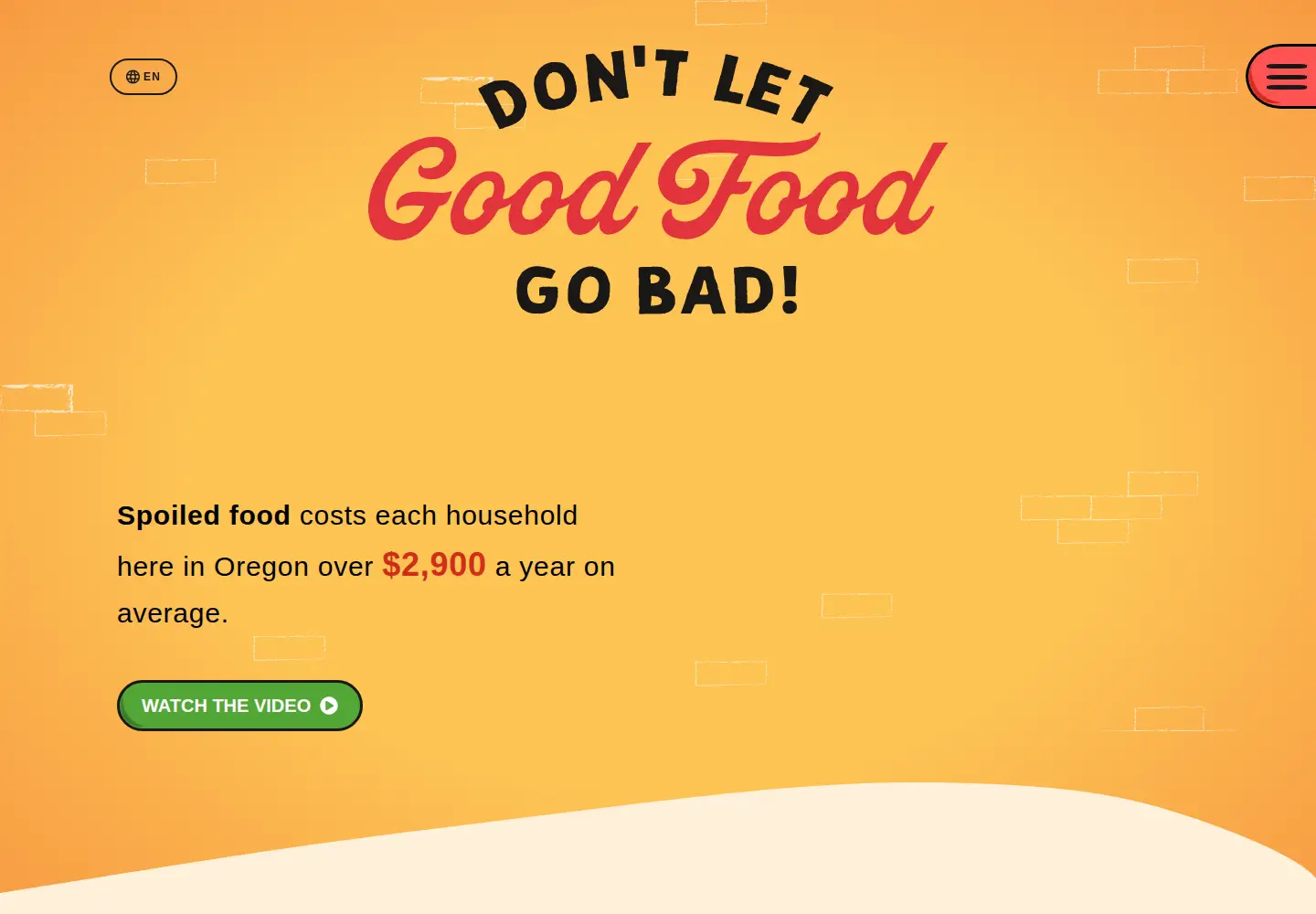 Captured homepage of dontletgoodfoodgobad.org in the current scan