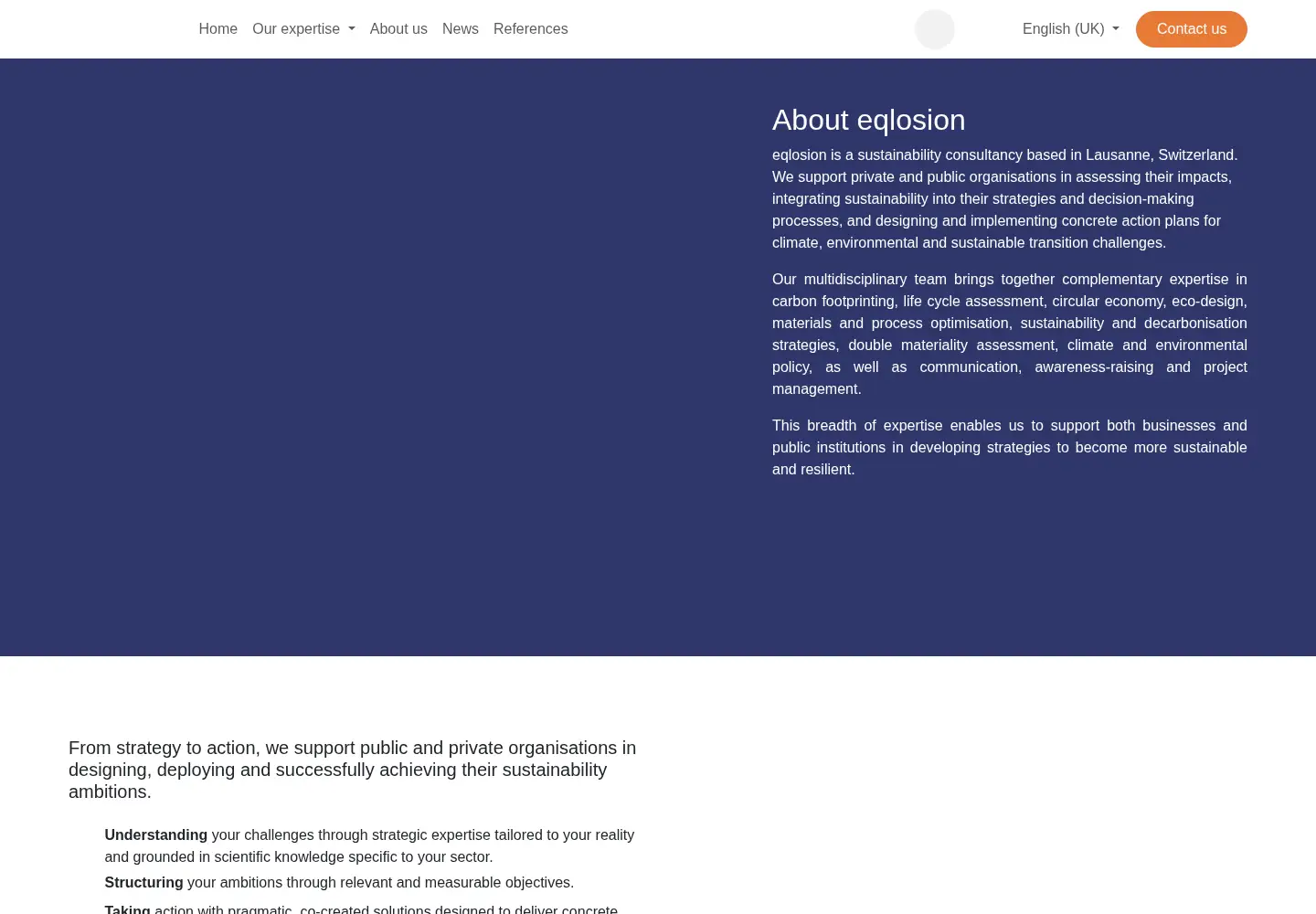 Screenshot of eqlosion.ch