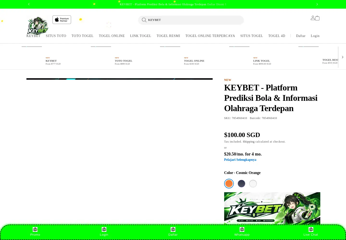 Captured homepage of skahal.com in the current scan