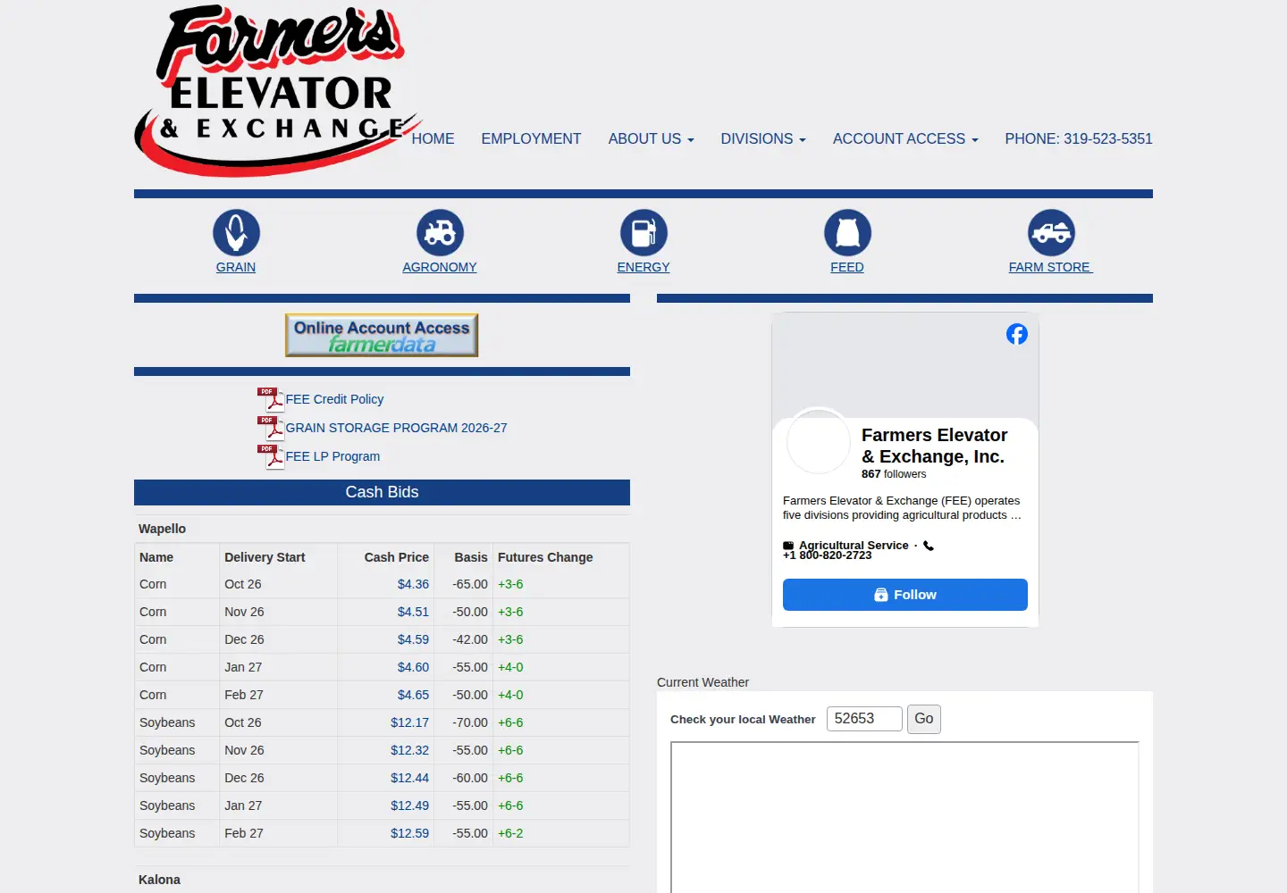 Screenshot of farmerseande.com