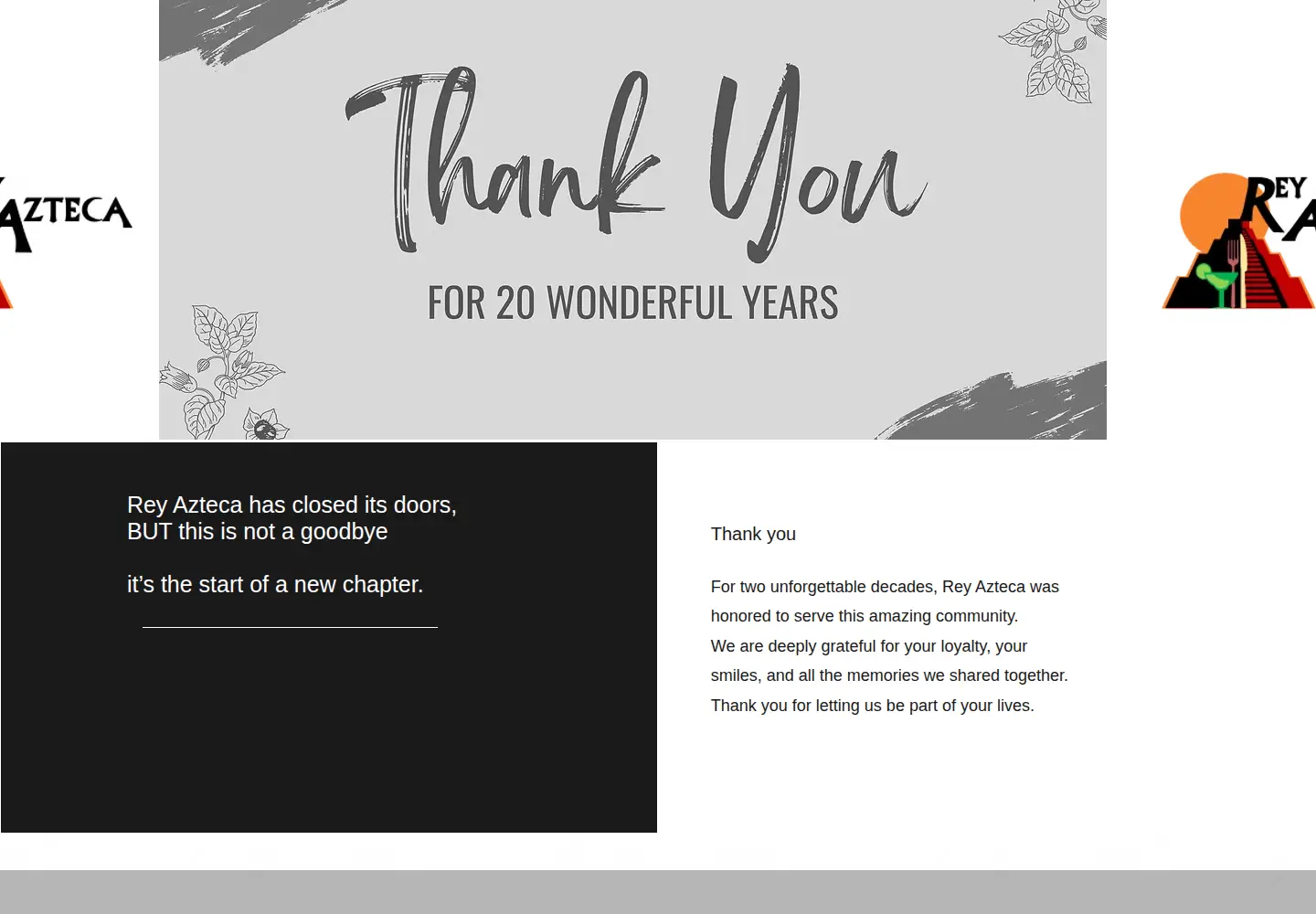 Screenshot of reyaztecarestaurantbar.com