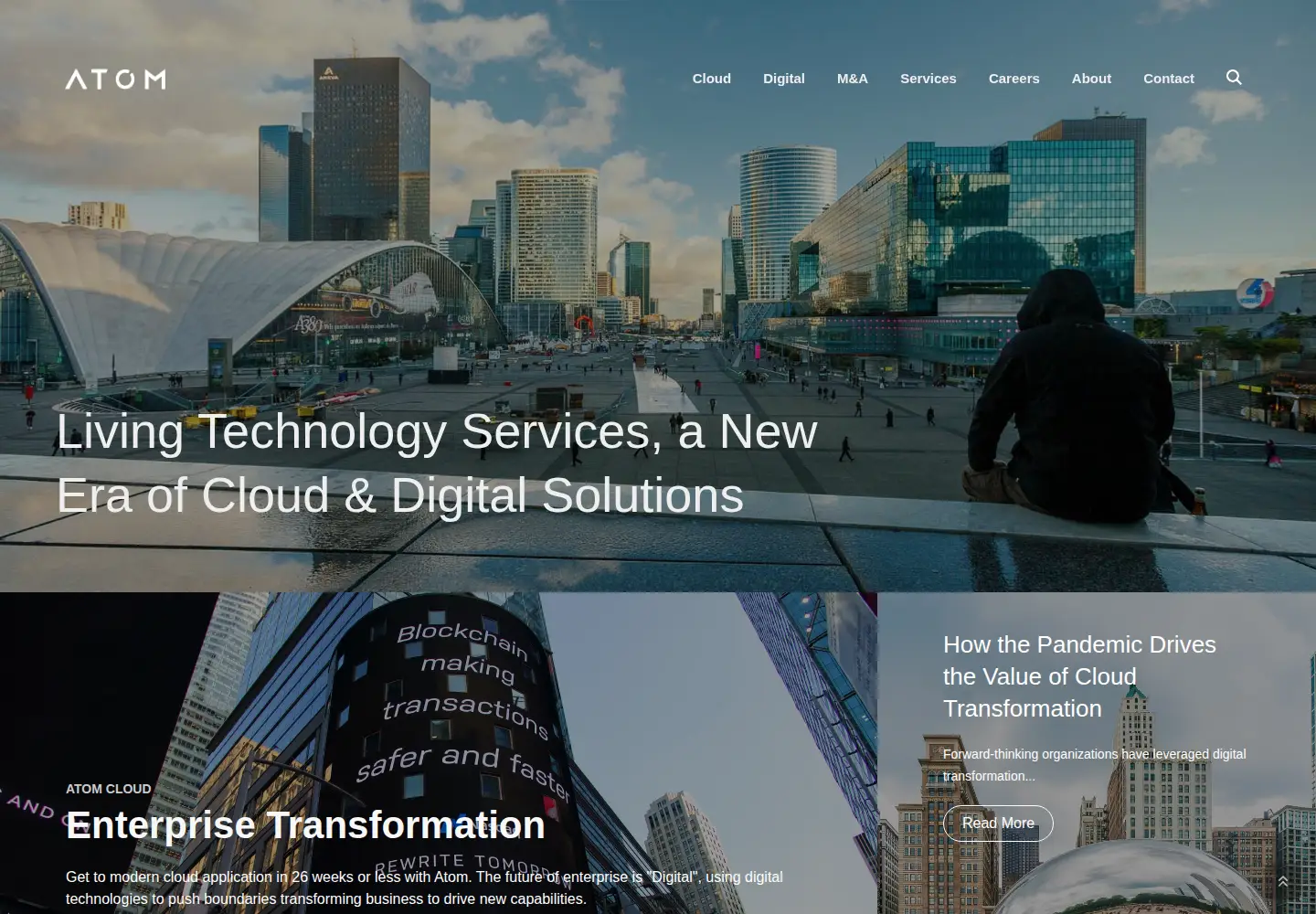 Captured homepage of atomx.com in the current scan