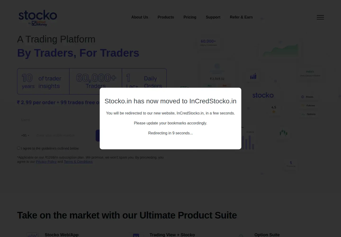 Screenshot of stocko.in