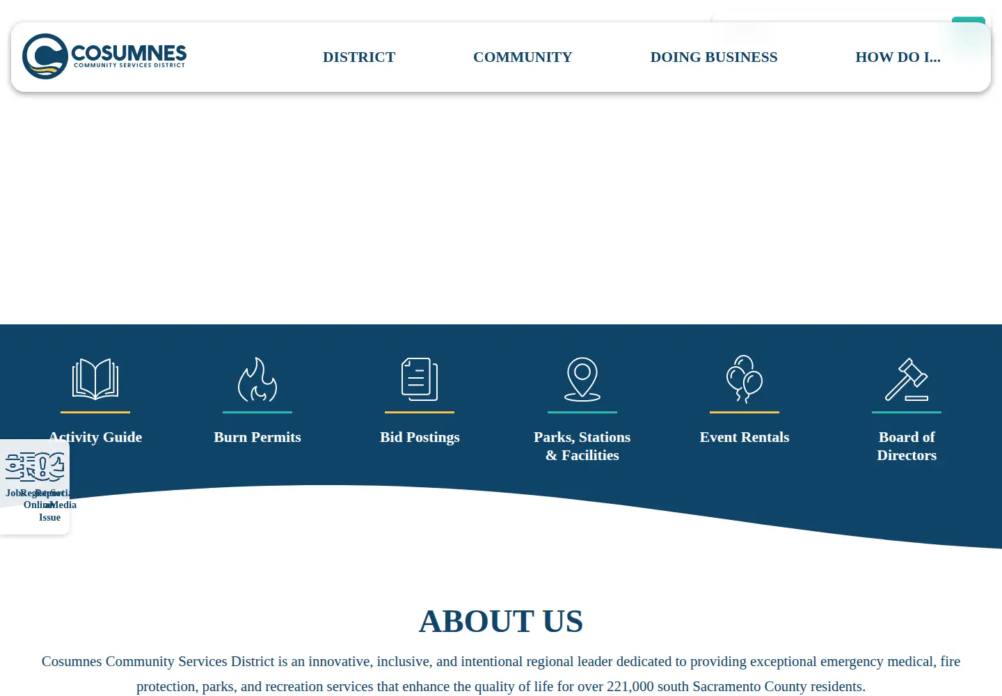 Screenshot of cosumnescsd.gov