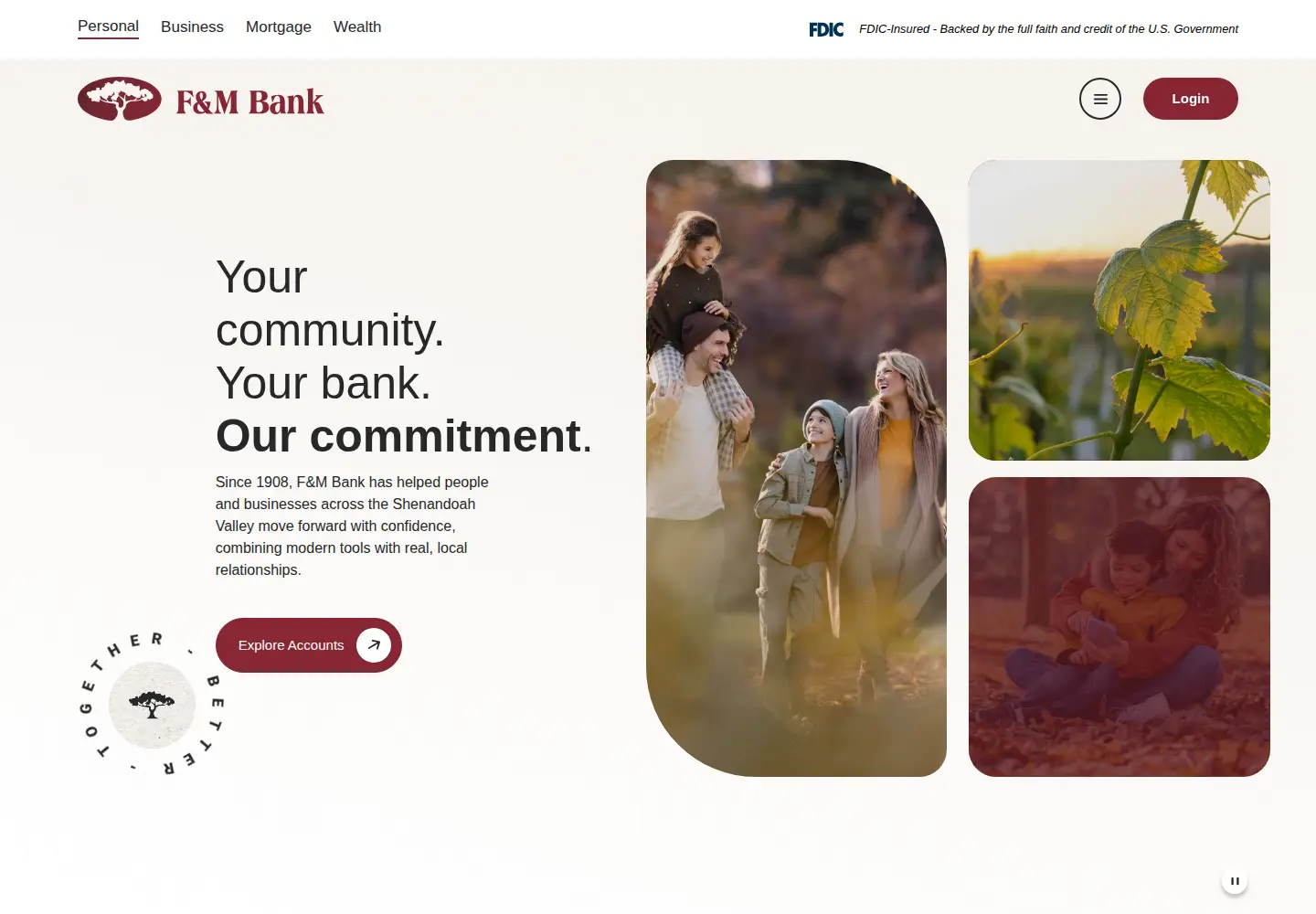 Screenshot of fmbankva.com