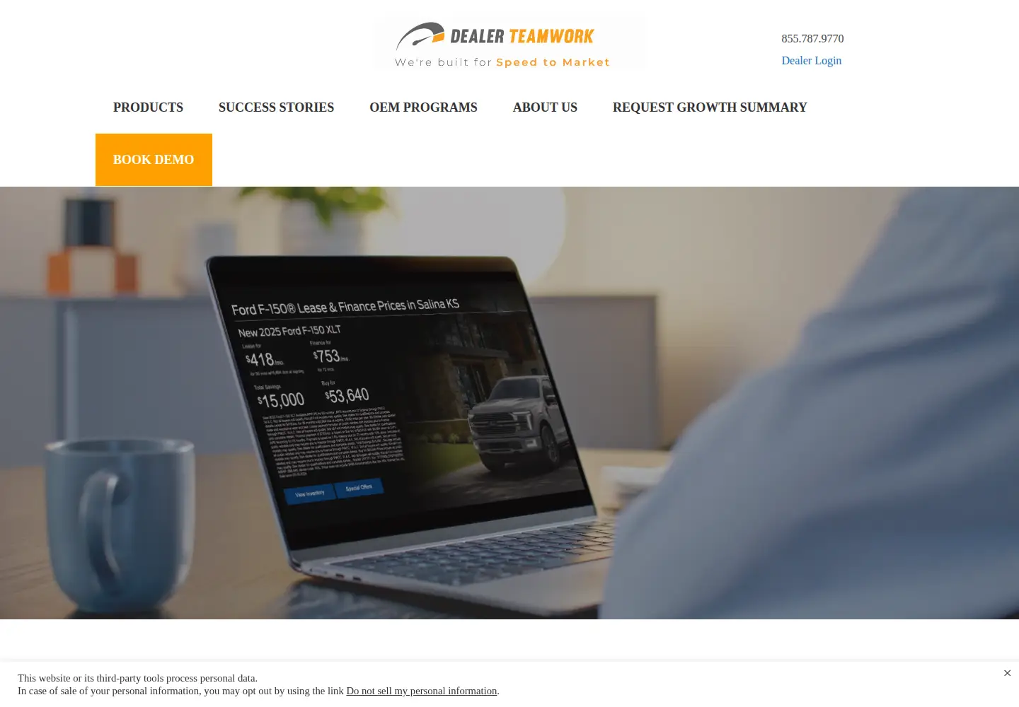 Screenshot of dealerteamwork.com