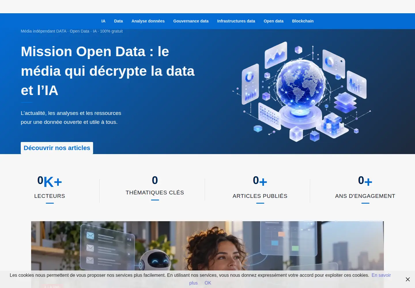 Captured homepage of mission-open-data.fr in the current scan
