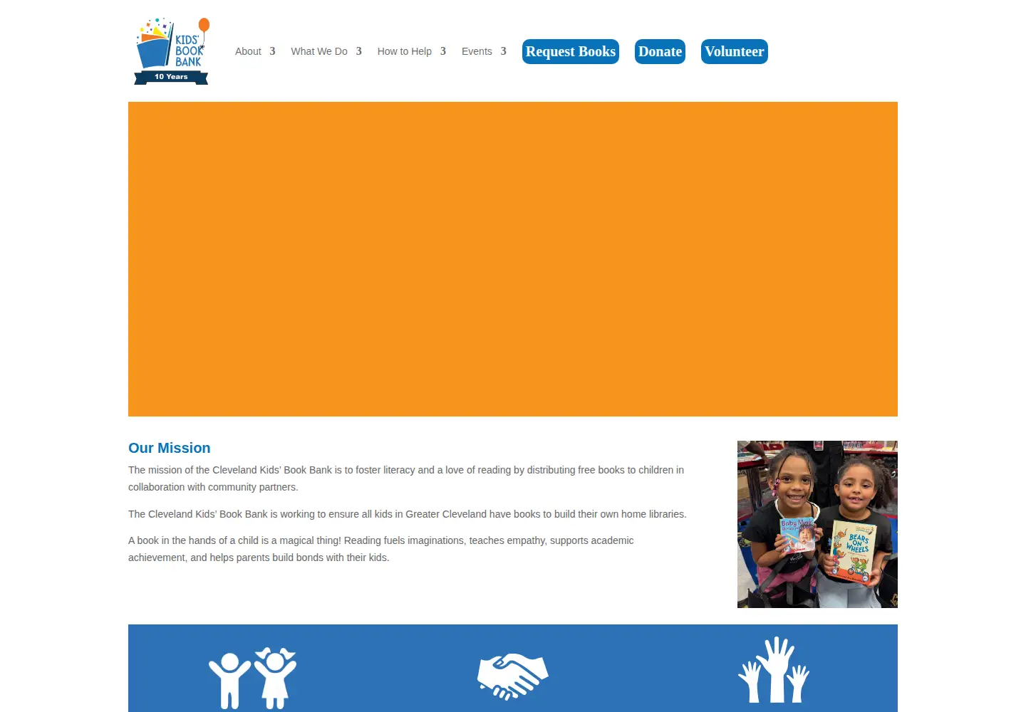 Screenshot of kidsbookbank.org