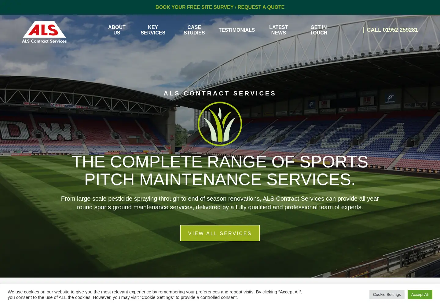 Screenshot of alscontracts.co.uk