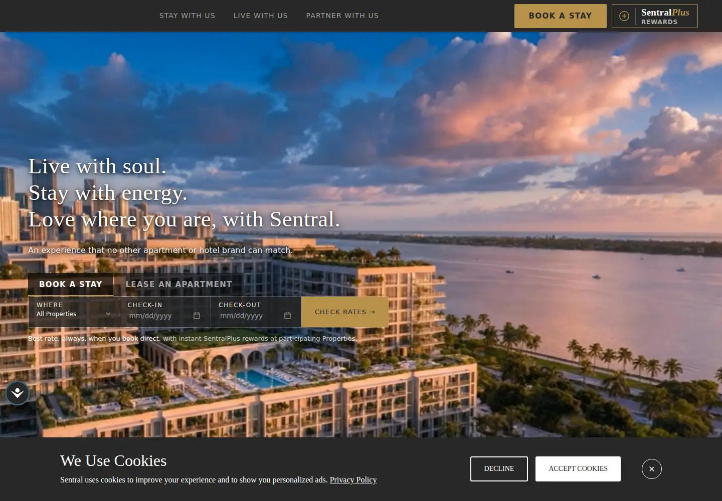 Screenshot of sentral.com