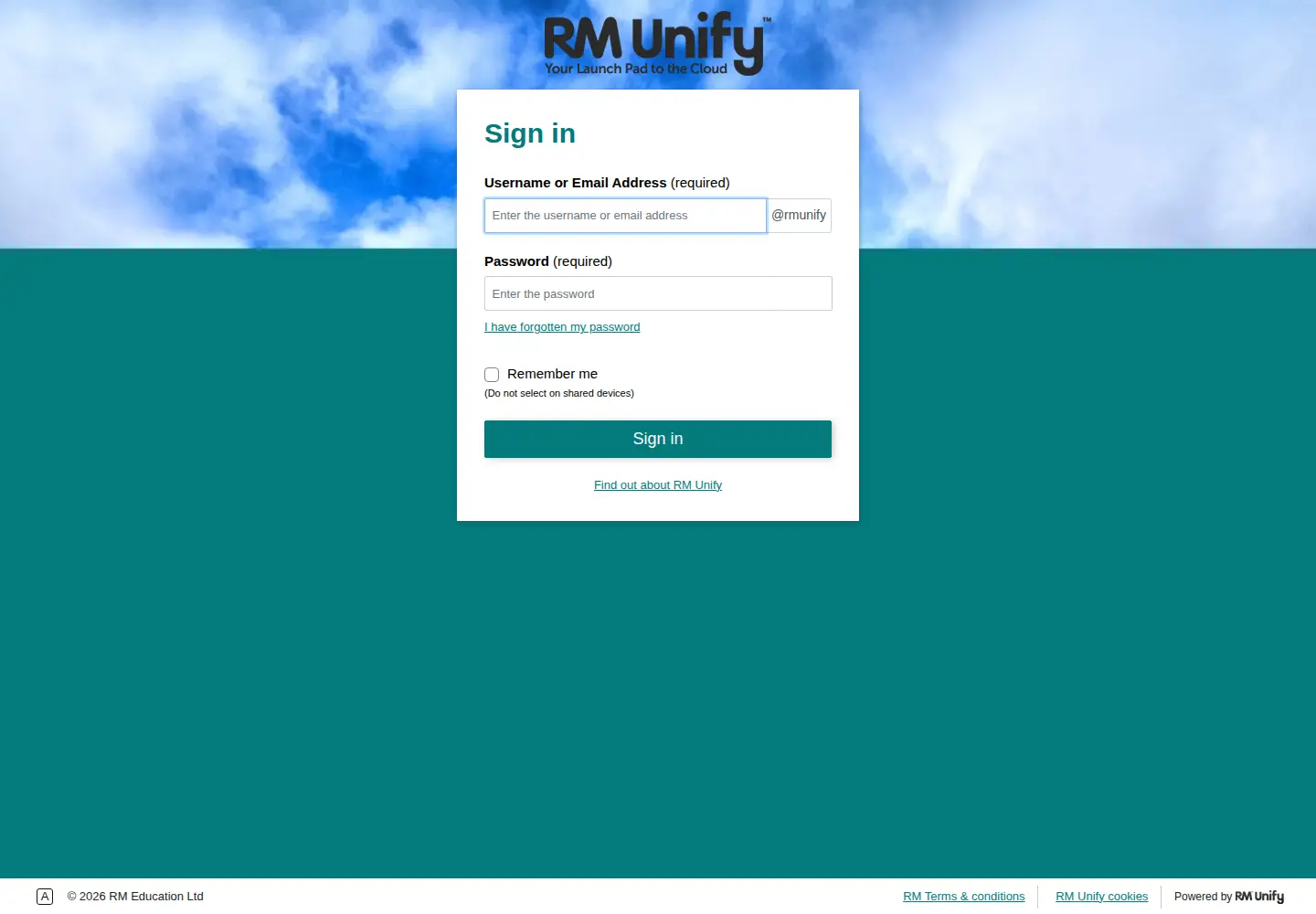 Captured homepage of rmunify.com in the current scan