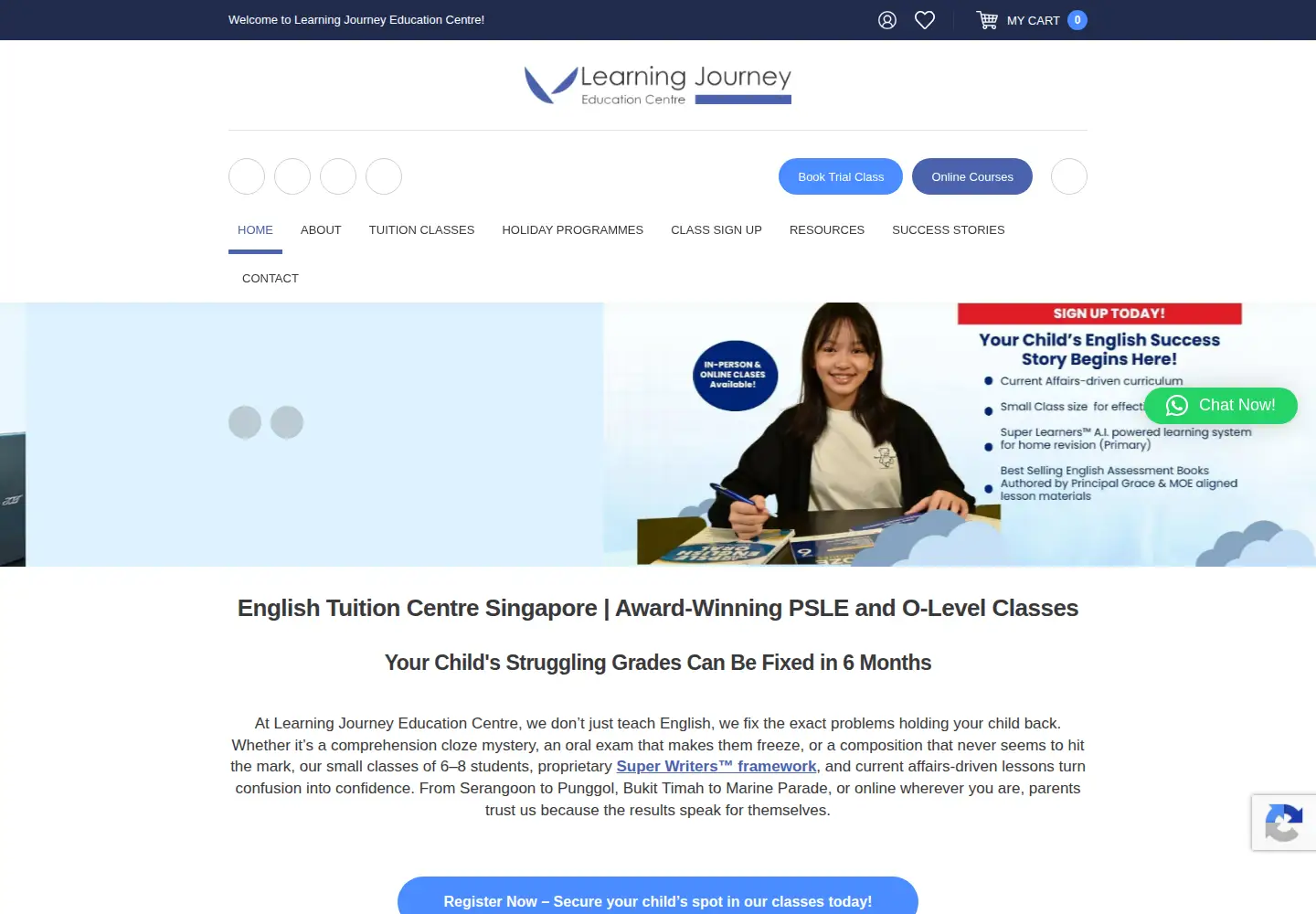 Screenshot of learningjourney.edu.sg