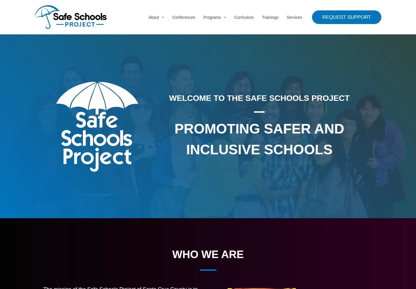 Screenshot of safeschoolsproject.org