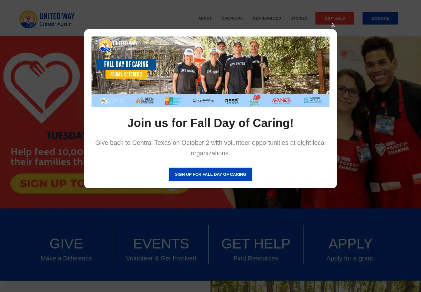 Screenshot of unitedwayaustin.org