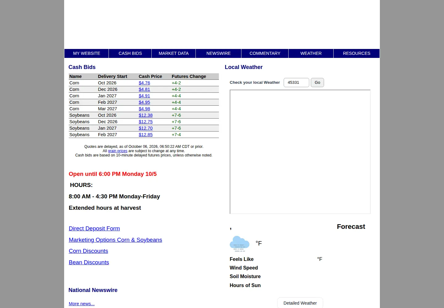 Screenshot of kellergrain.com