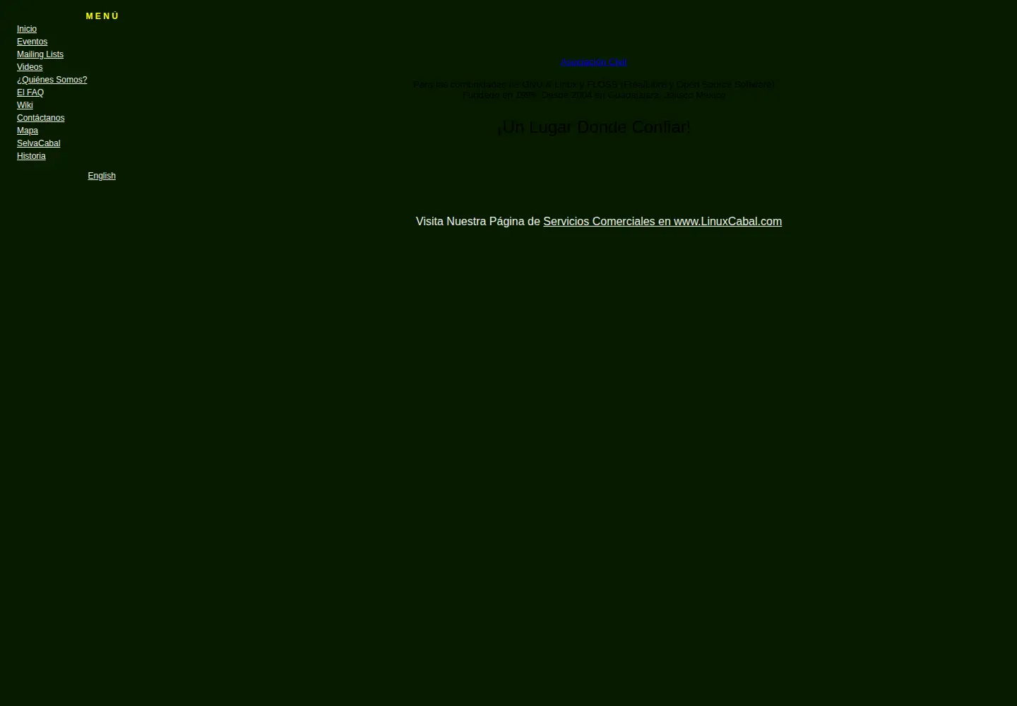 Screenshot of linuxcabal.org