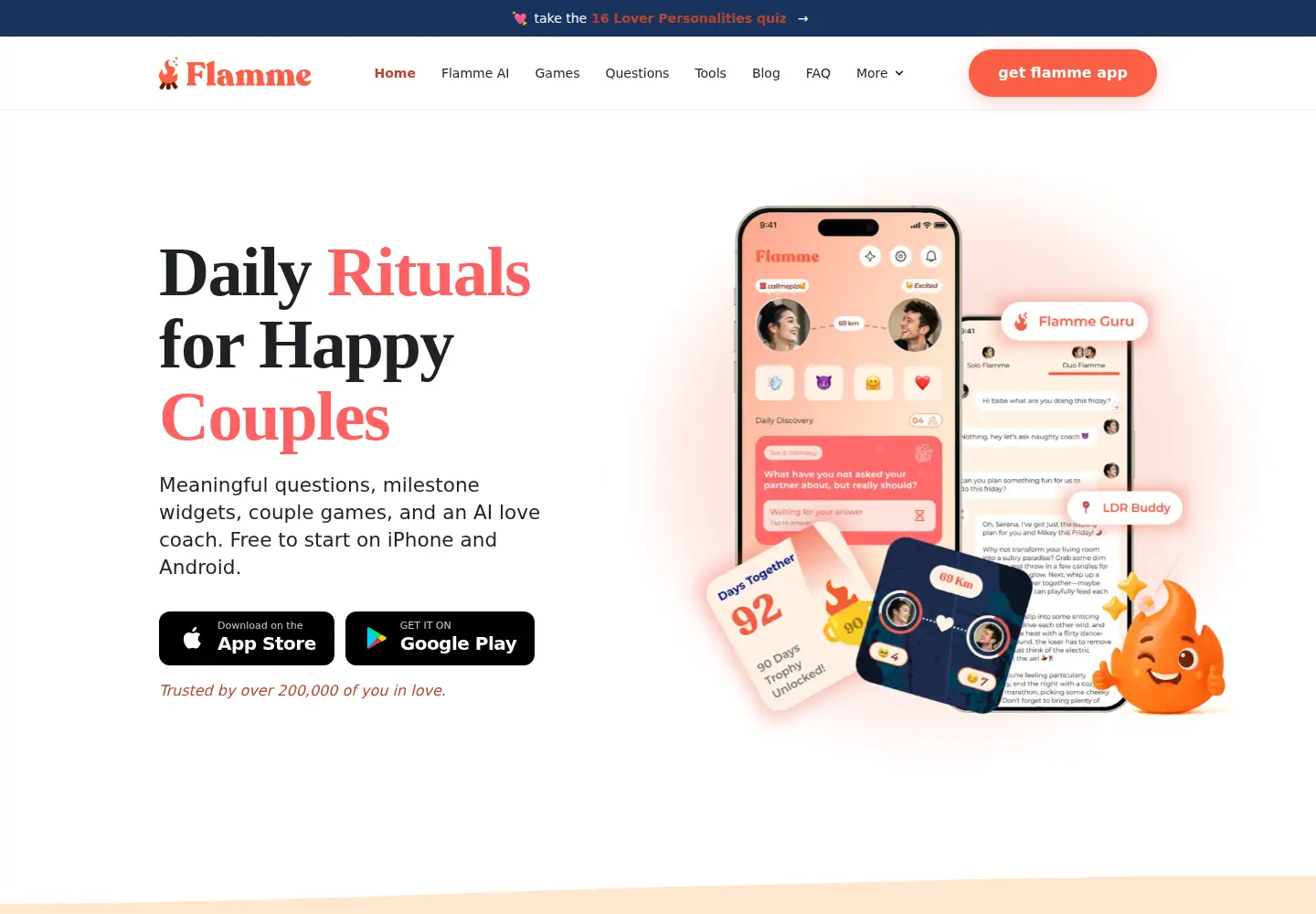 Screenshot of flamme.app