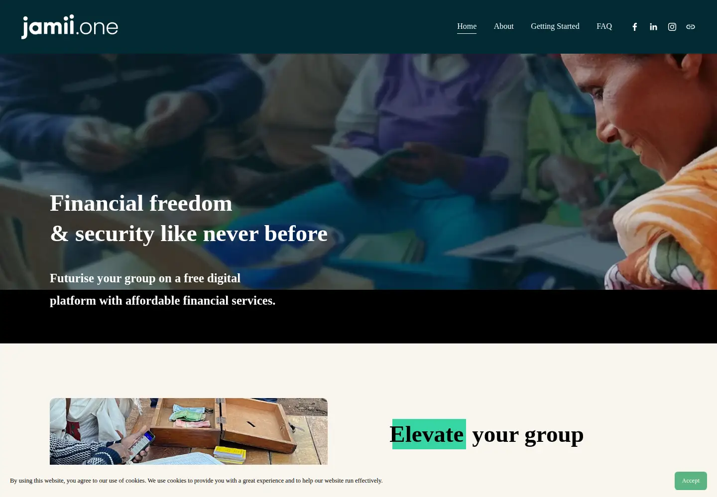 Screenshot of jamii.one