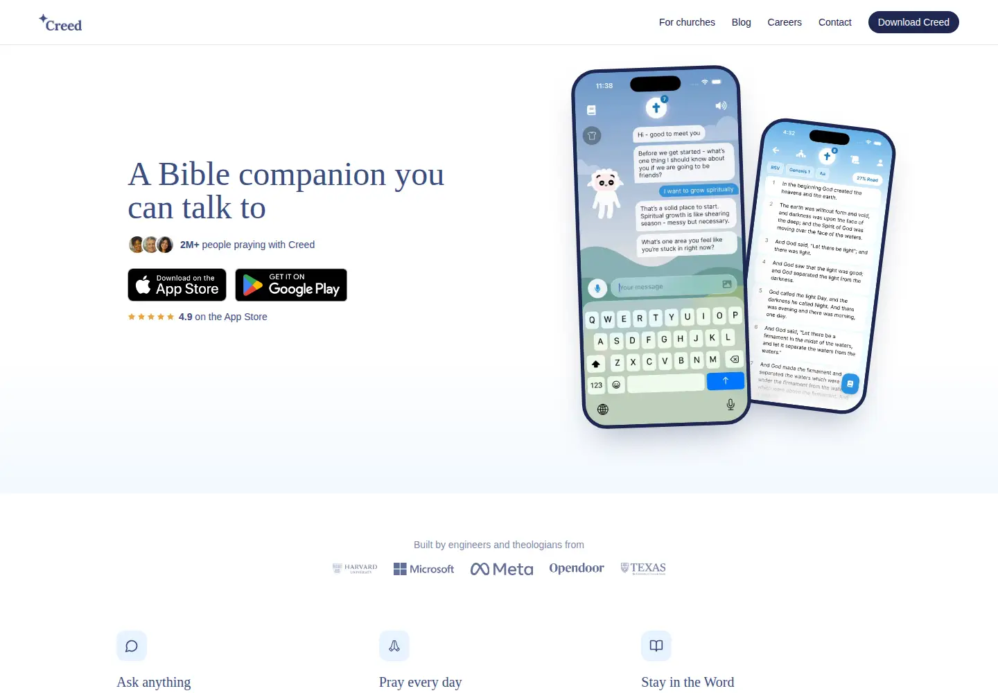 Screenshot of usecreed.com