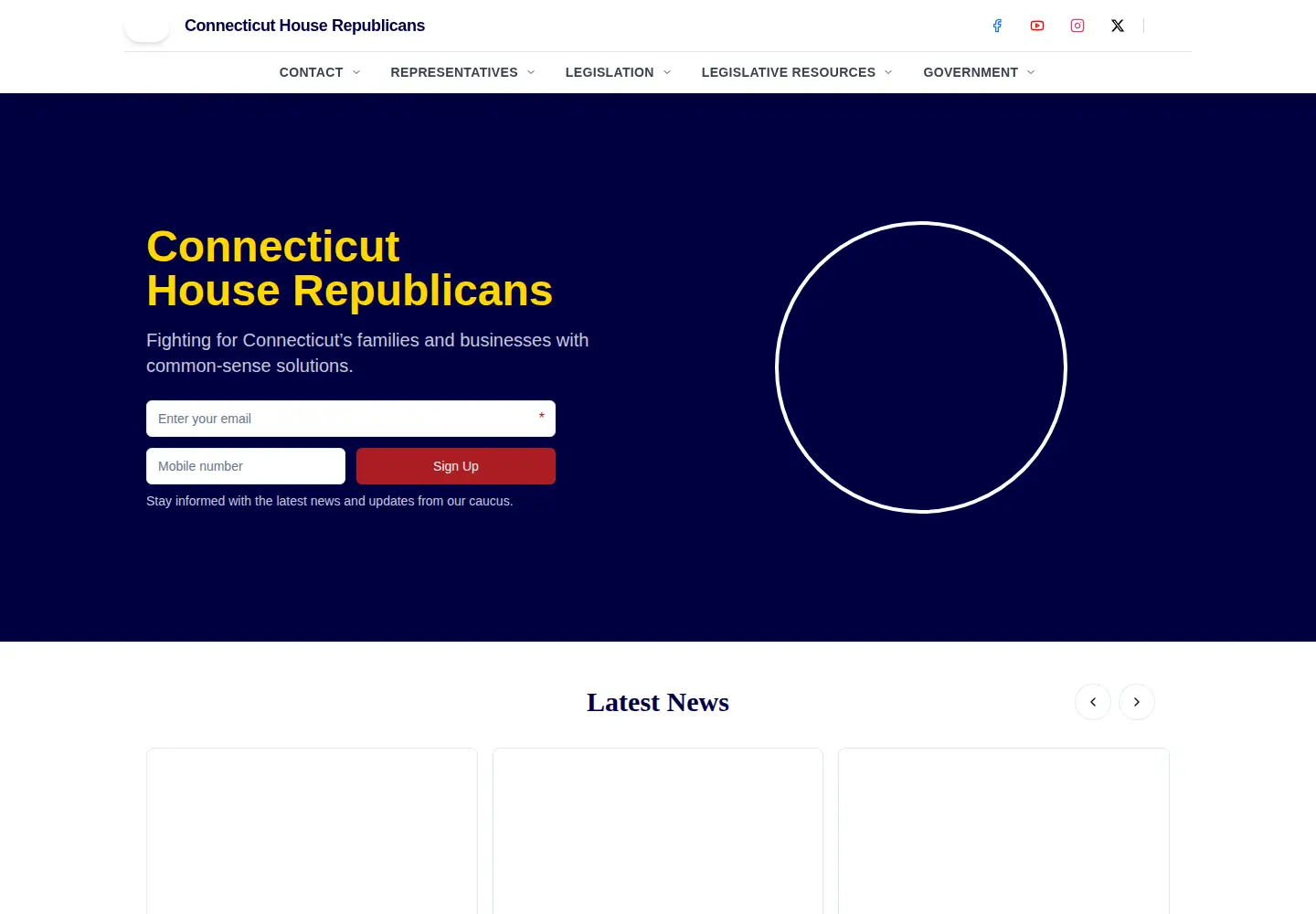 Screenshot of cthousegop.com