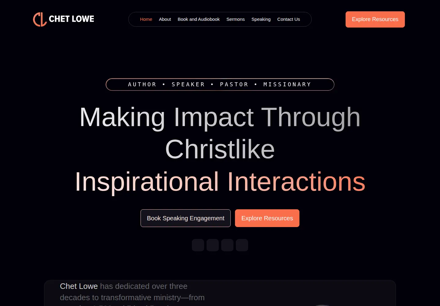 Screenshot of chetlowe.com