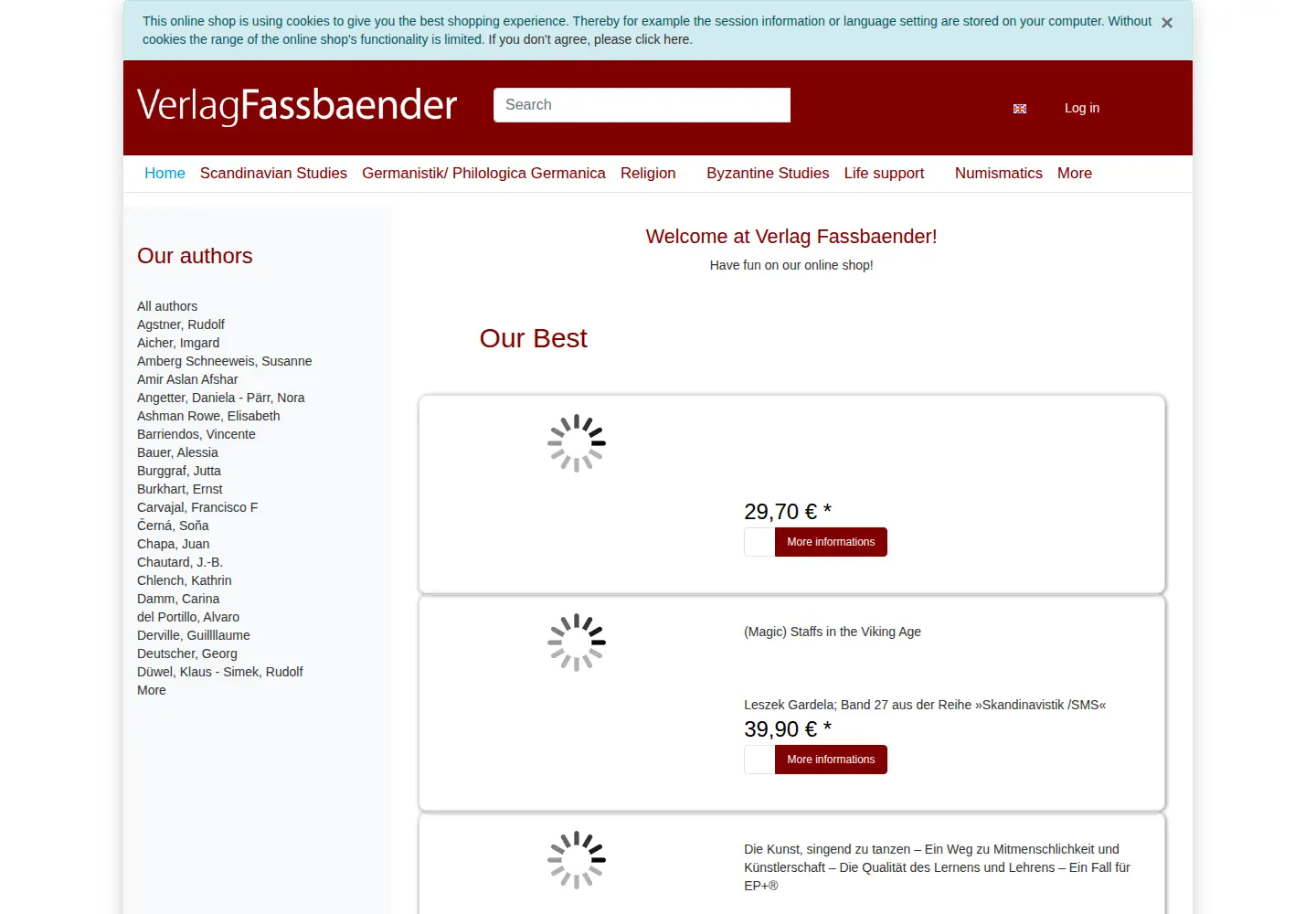 Screenshot of fassbaender.com