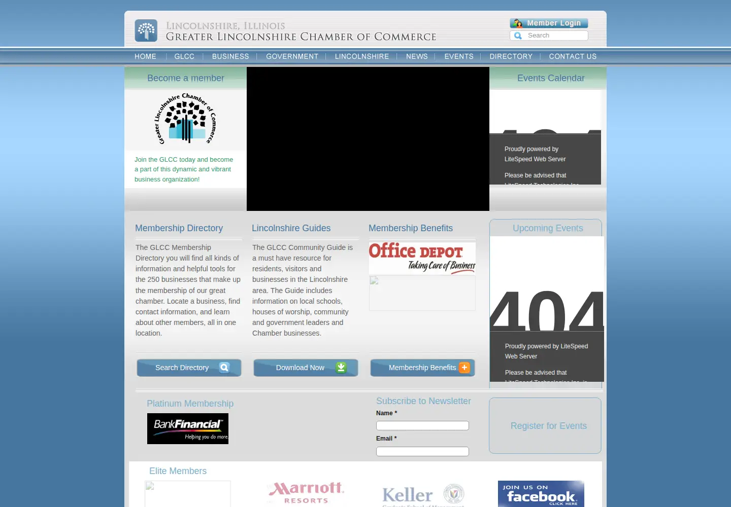 Captured homepage of lincolnshirechamber.org in the current scan