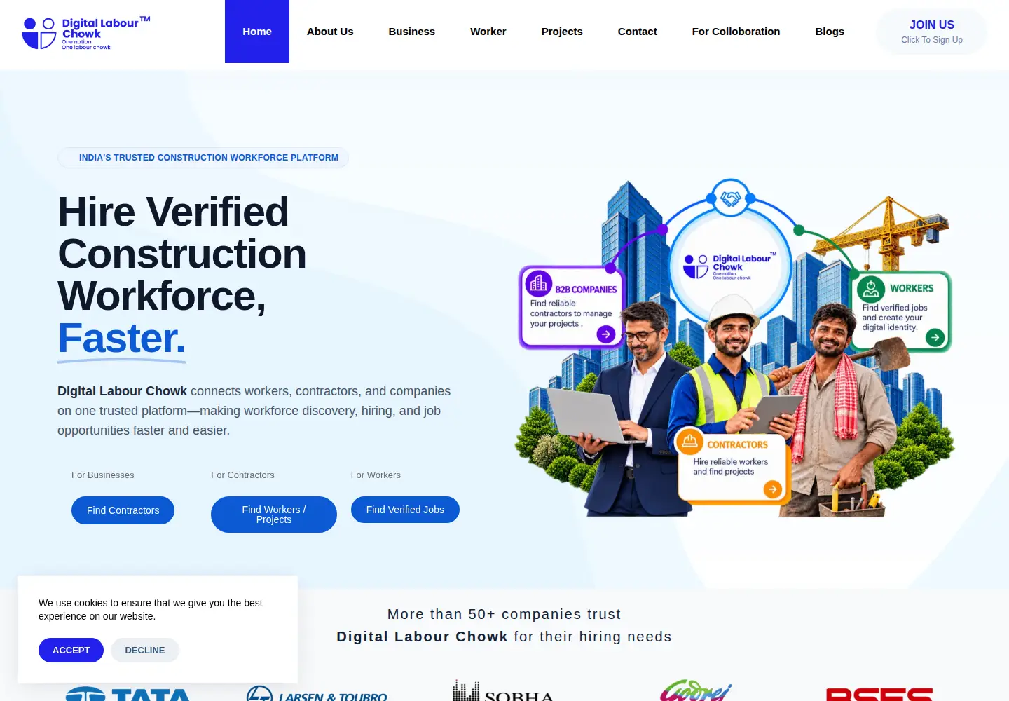 Screenshot of digitallabourchowk.com