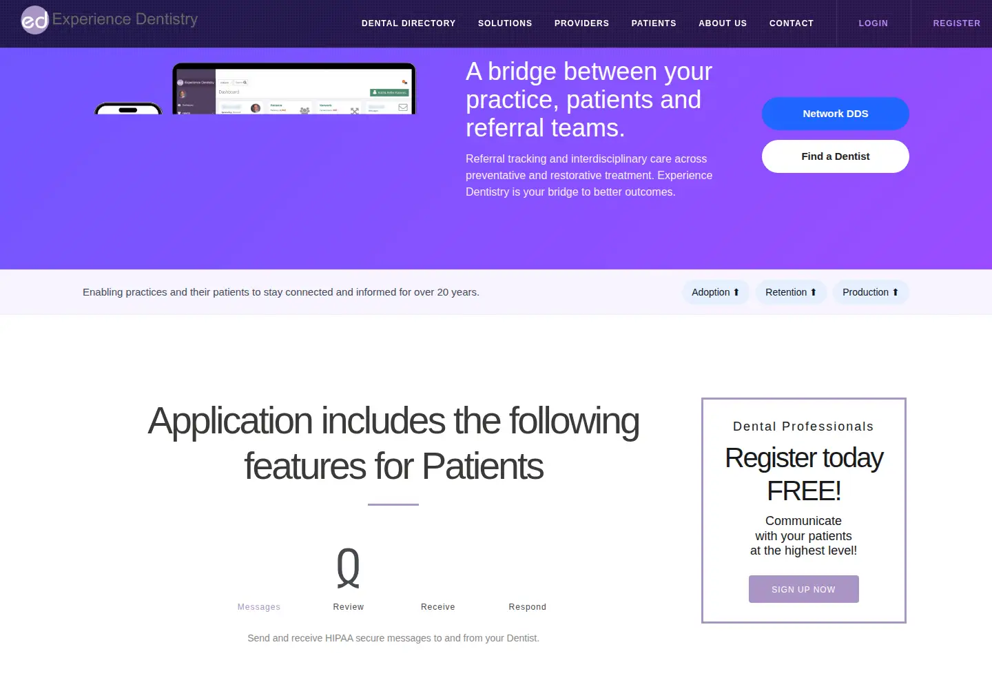 Screenshot of experiencedentistry.com