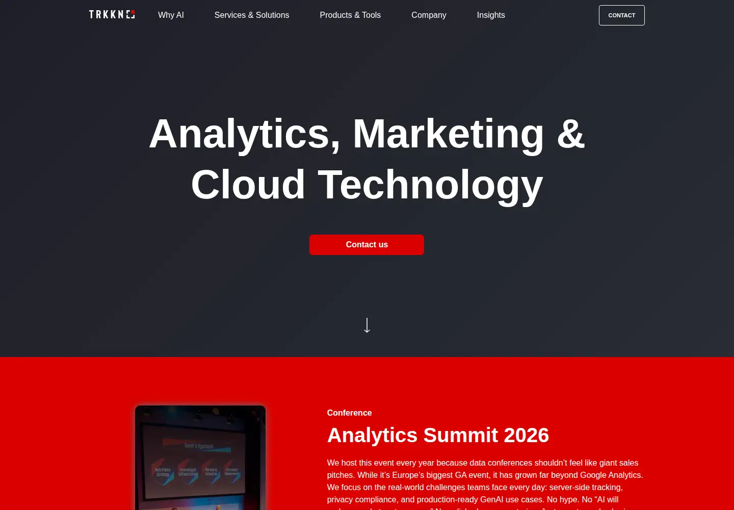 Screenshot of trkkn.com