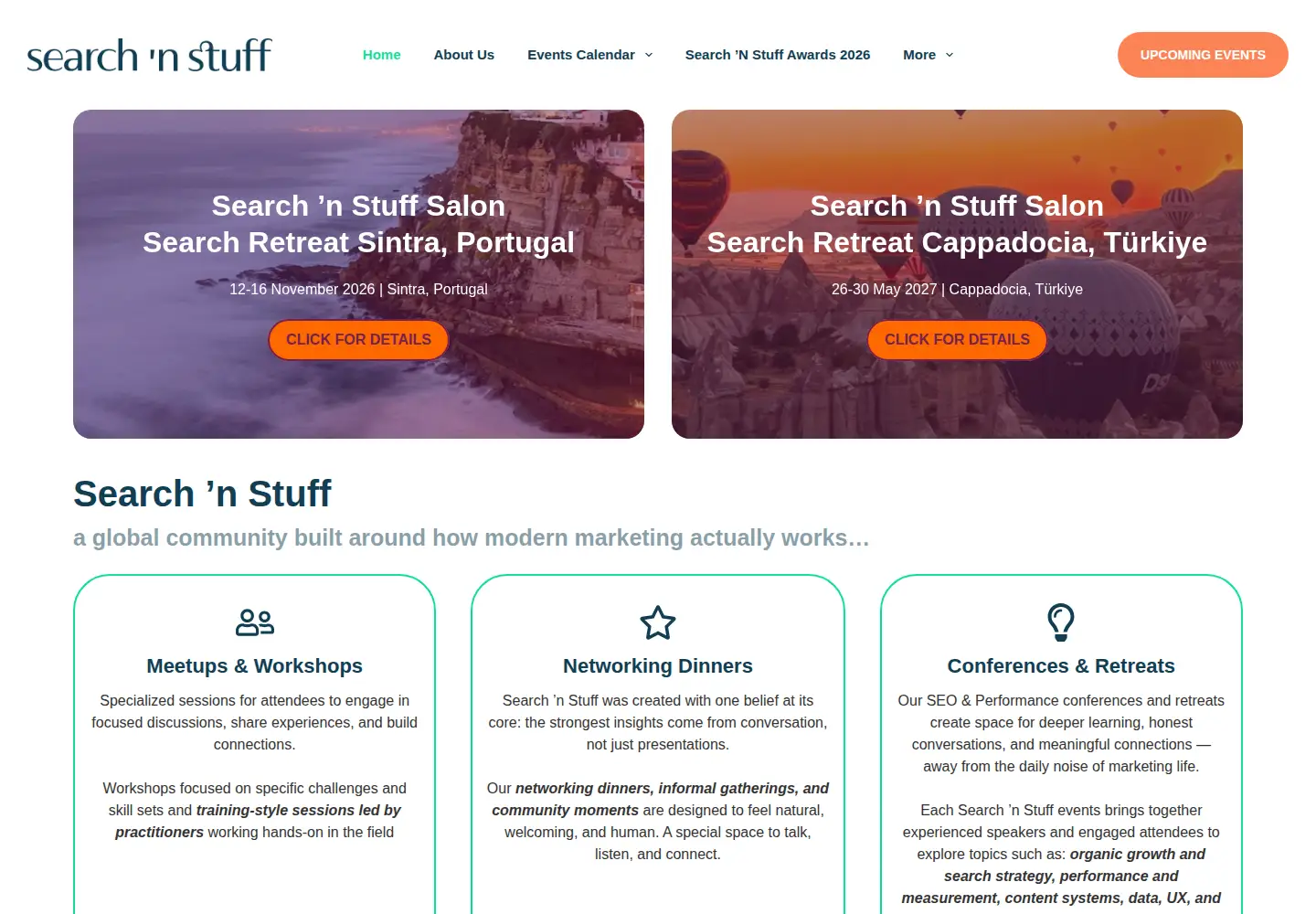 Screenshot of searchnstuff.co.uk