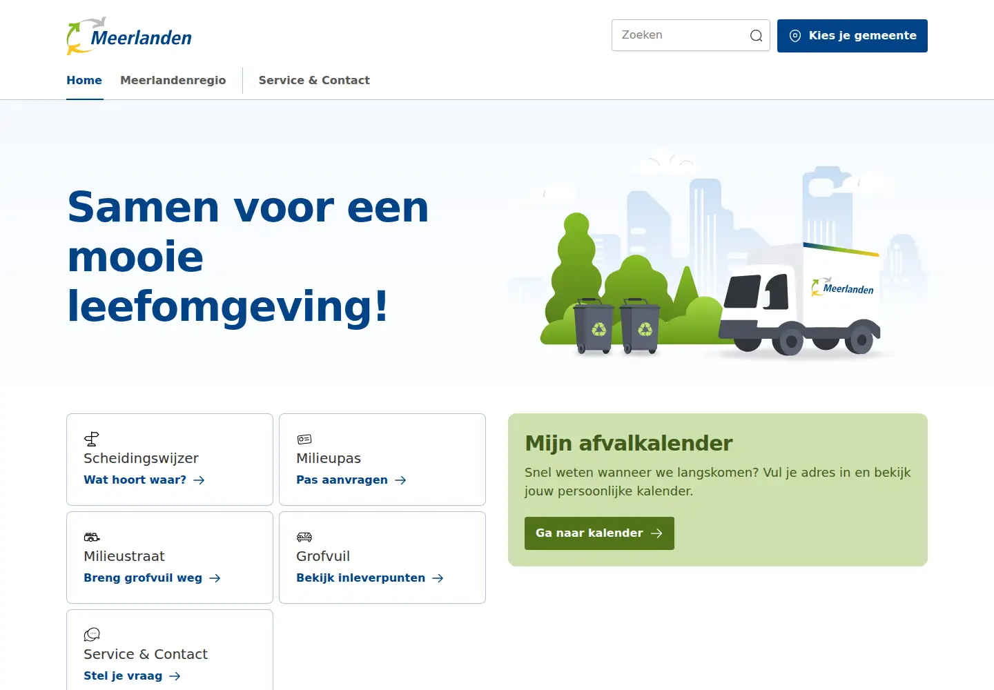 Screenshot of meerlanden.nl