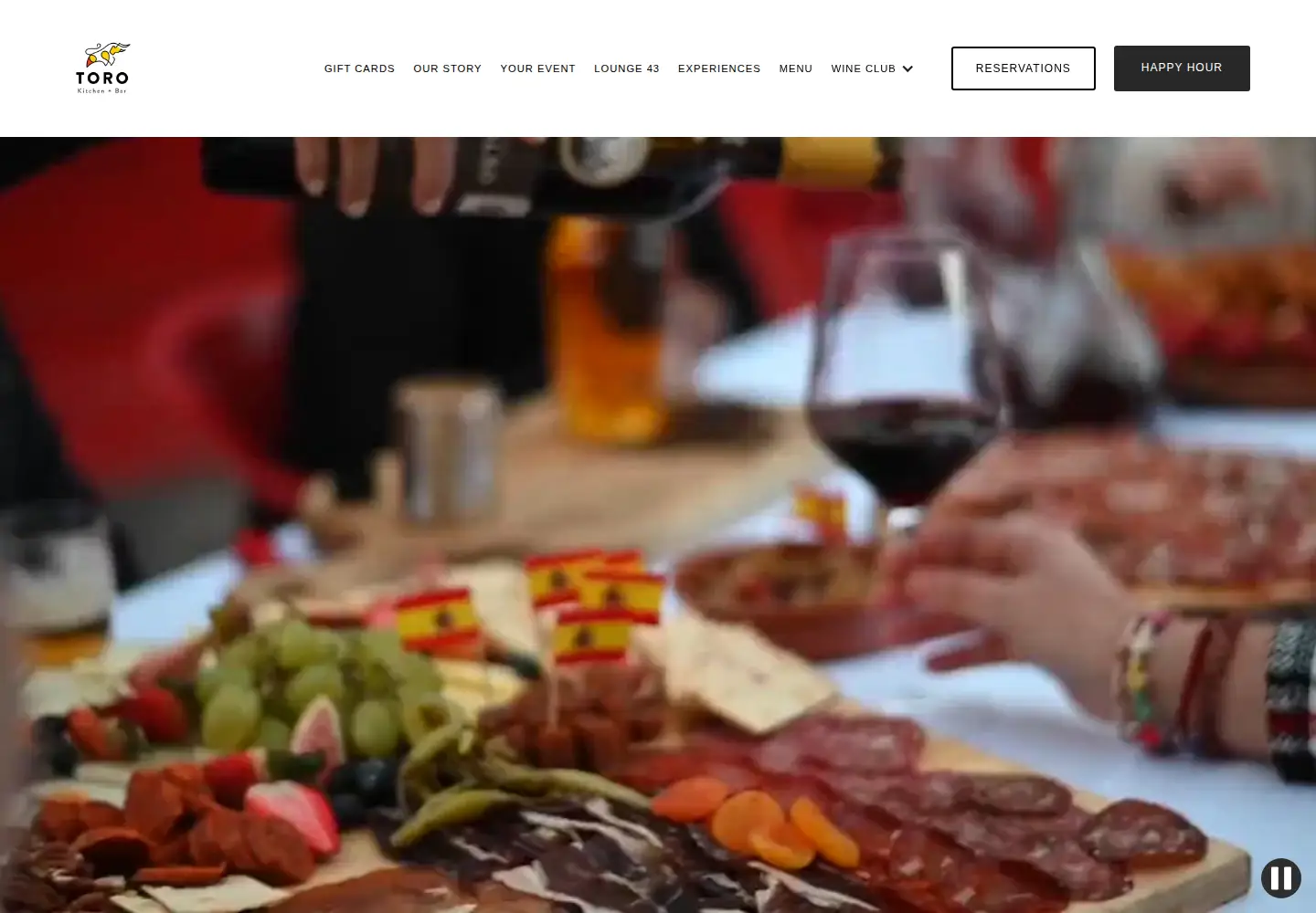 Screenshot of torokitchenandbar.com
