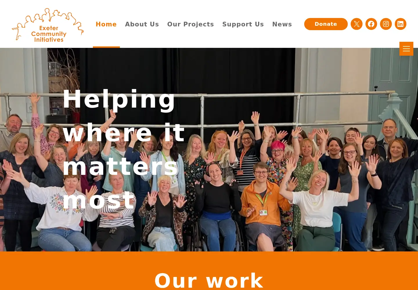 Captured homepage of eci.org.uk in the current scan