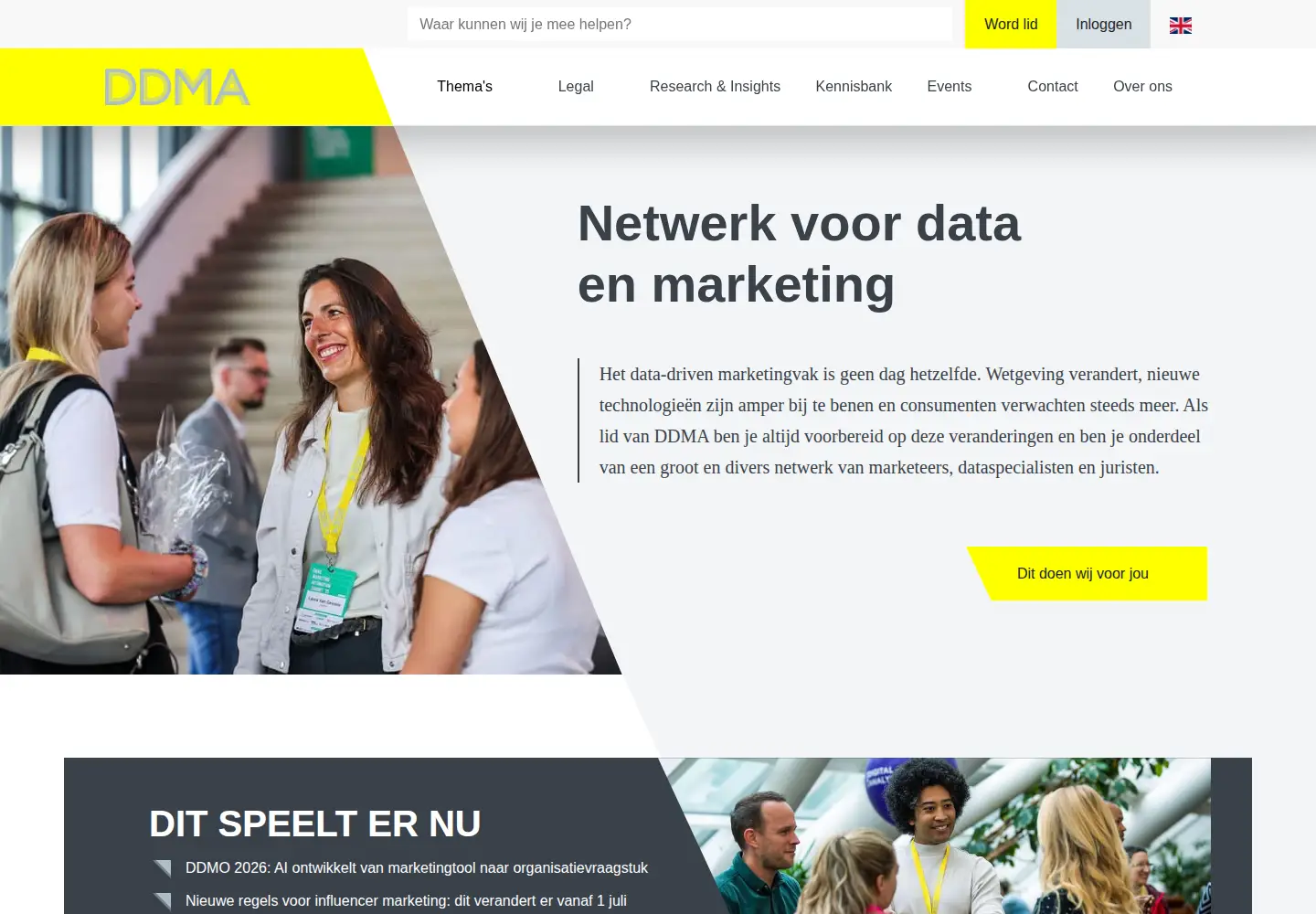 Screenshot of ddma.nl