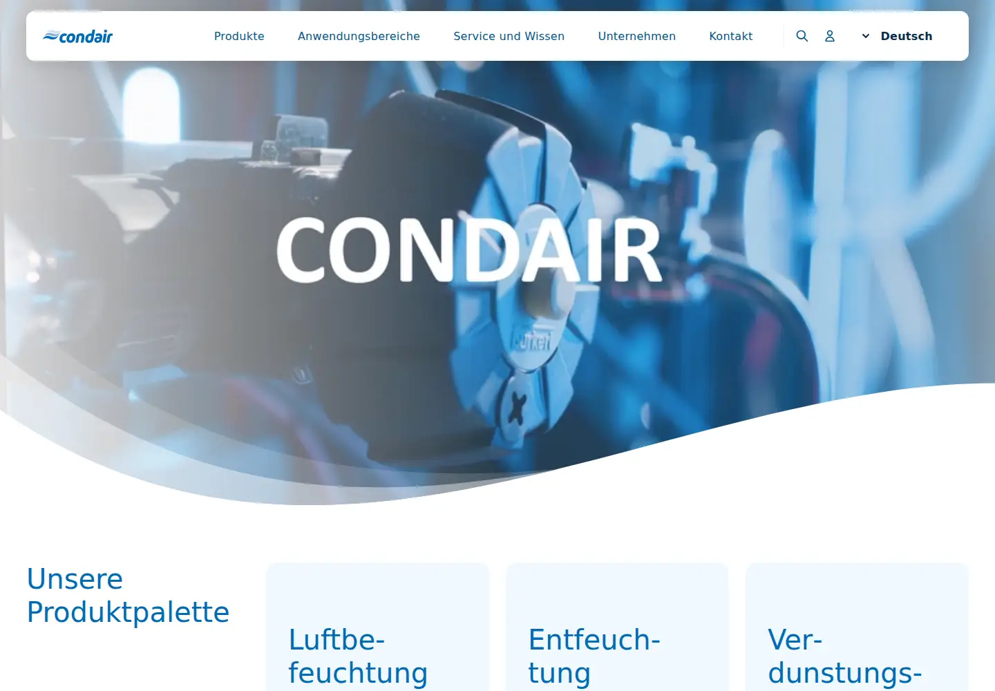 Screenshot of condair.de