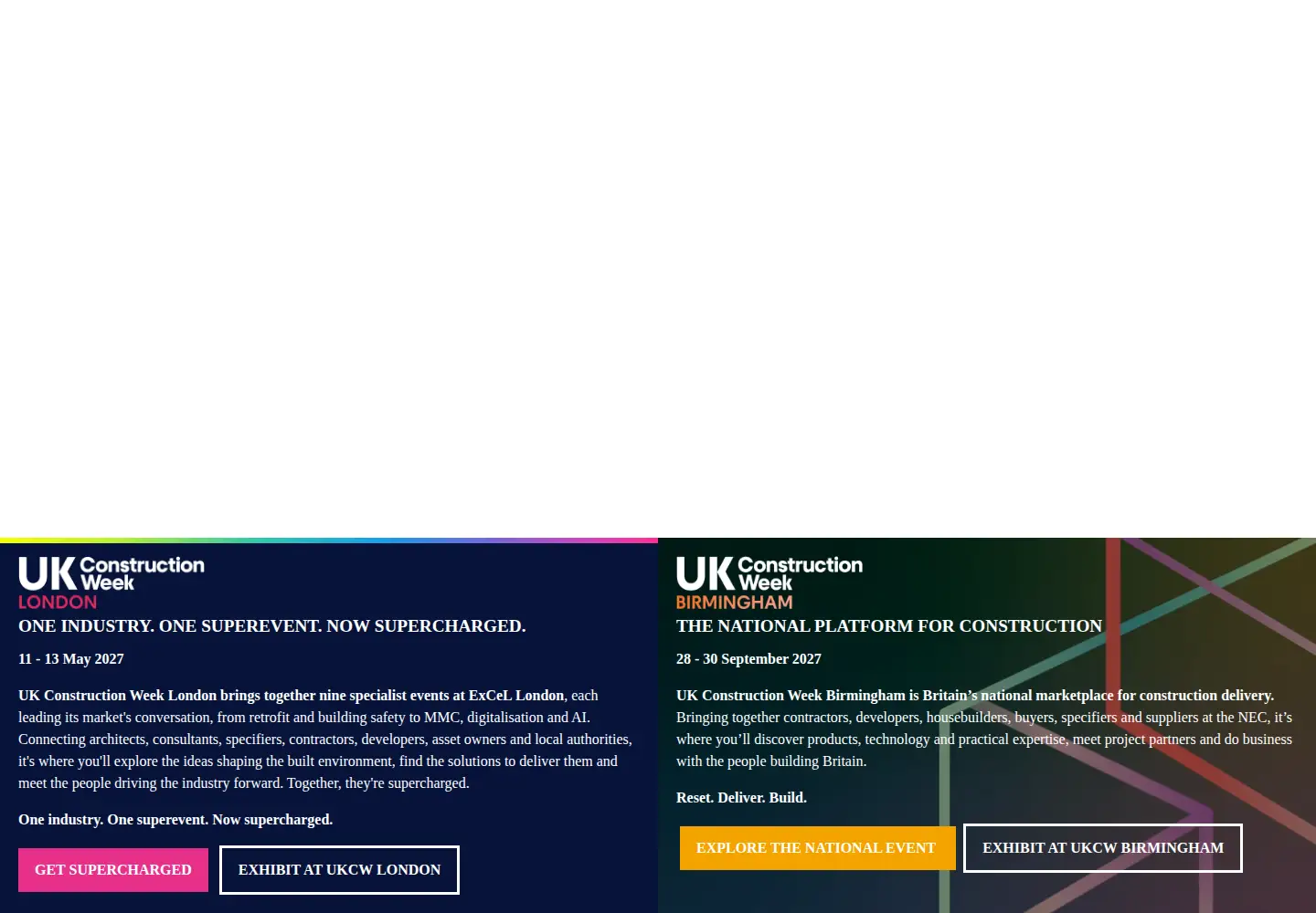Screenshot of ukconstructionweek.com