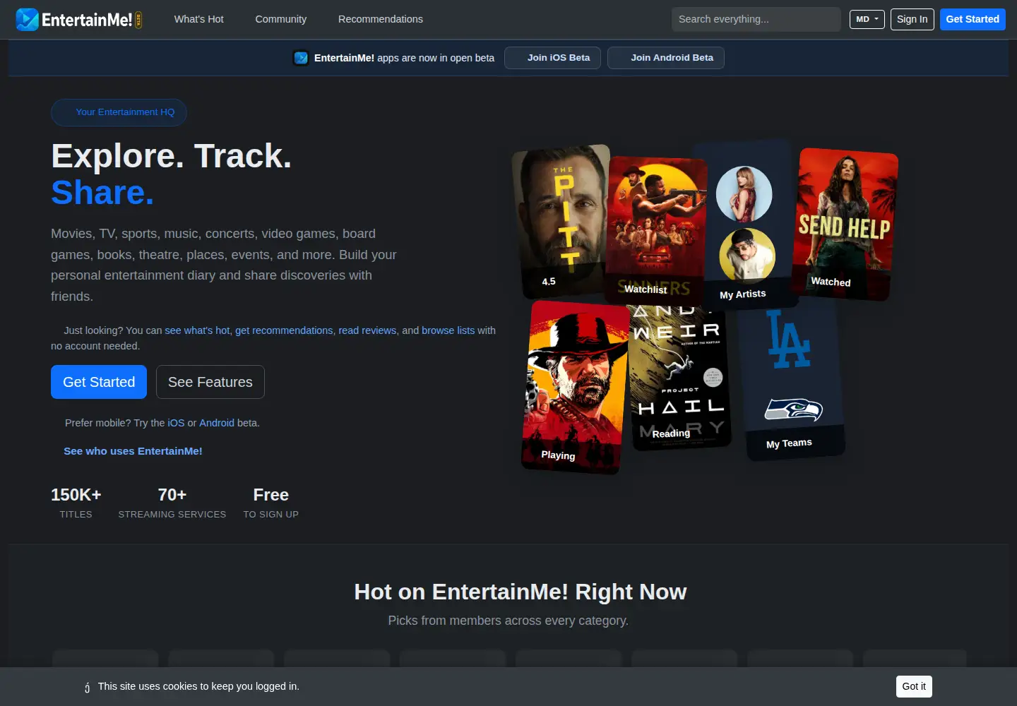 Captured homepage of entertainme.fun in the current scan