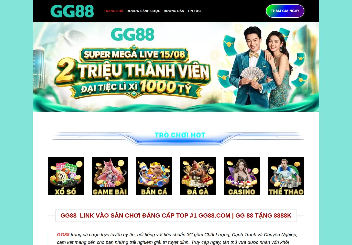 Screenshot of gg88.games