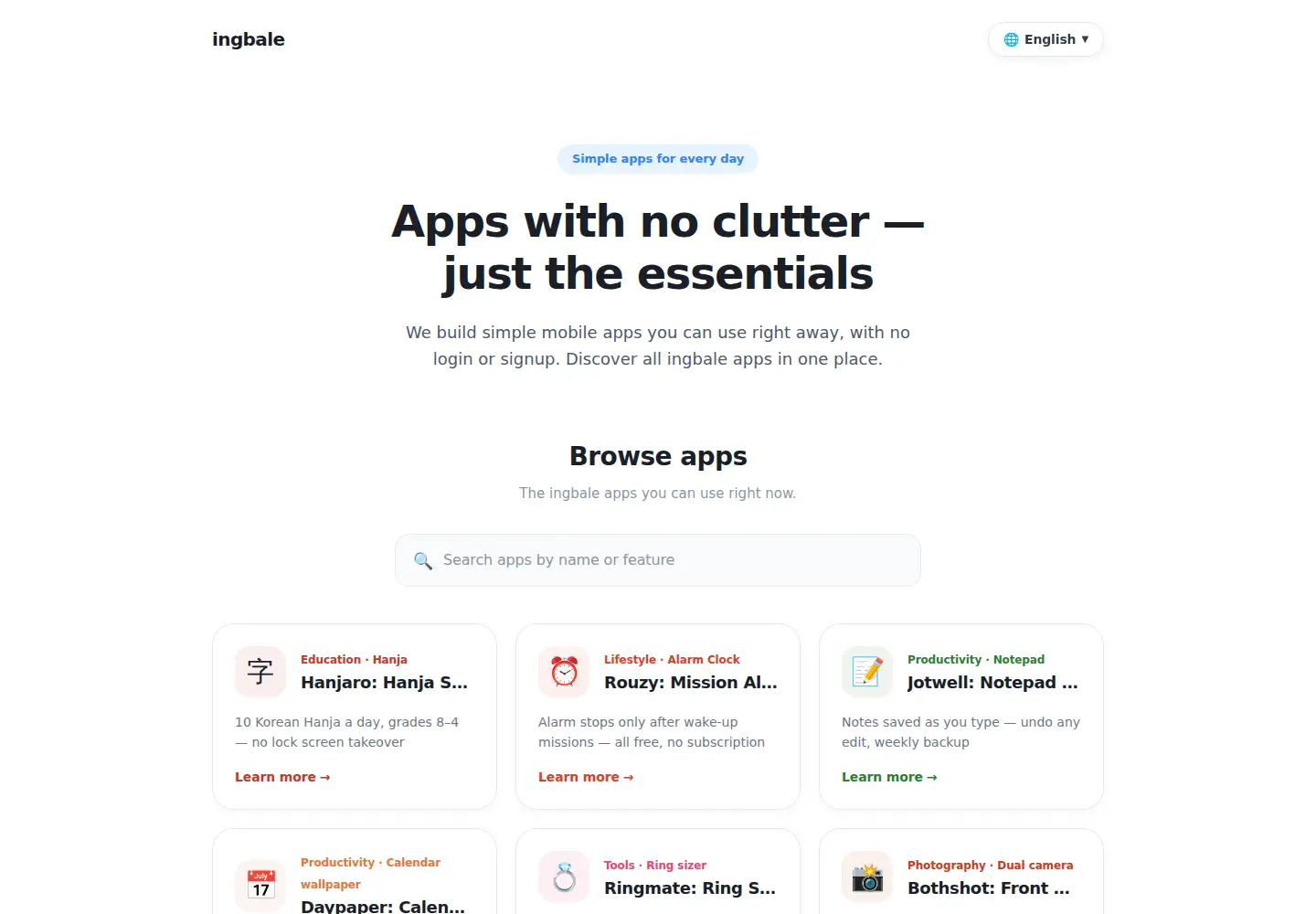 Screenshot of ingbale.com