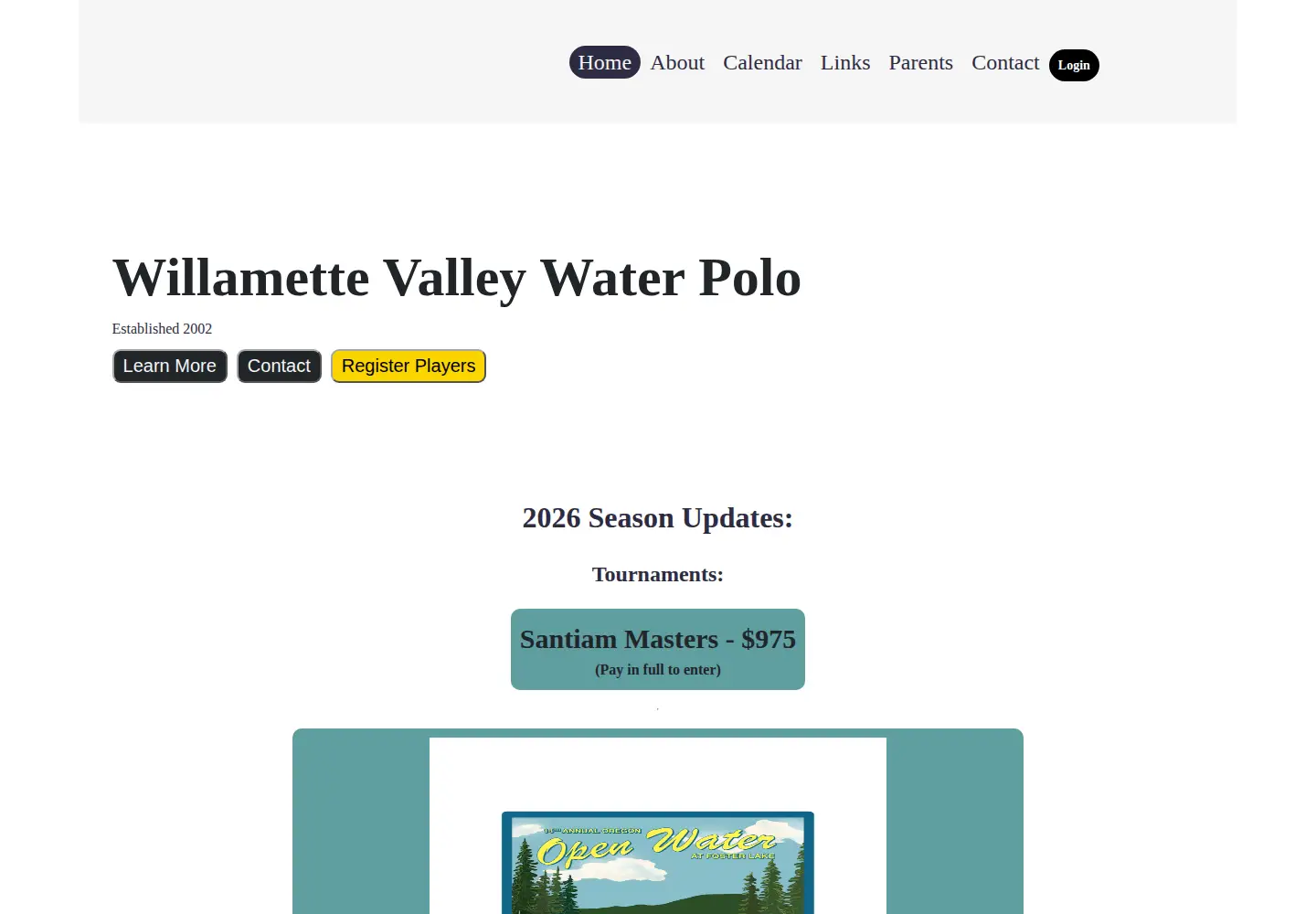 Captured homepage of wvwp.org in the current scan