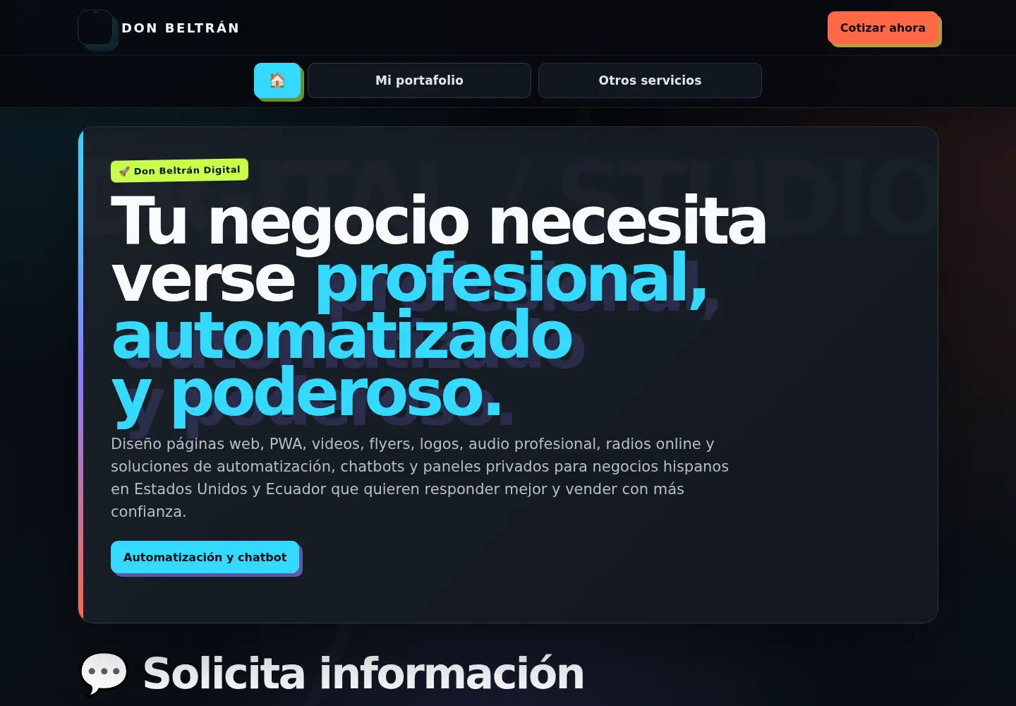 Screenshot of donbeltranec.com