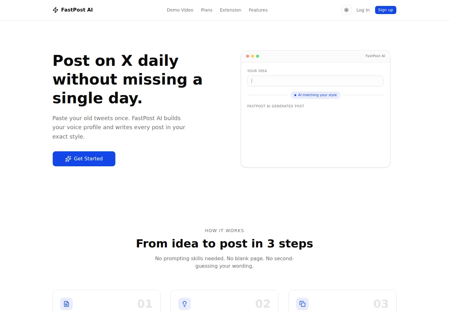 Screenshot of fastpostai.xyz