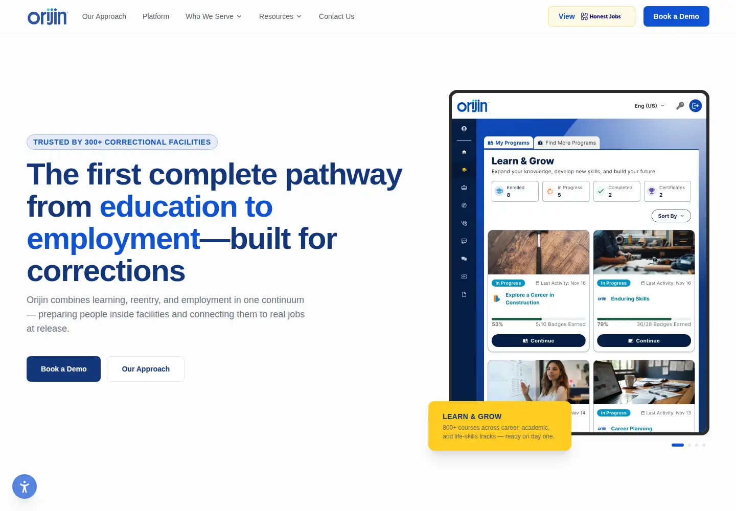 Screenshot of orijin.works